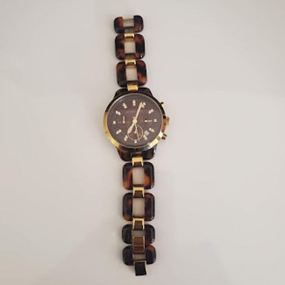 Michael Kors‎ Women's 43mm Watch Gold Tone and Tortoise Shell Band MK5609 Small - Picture 3 of 9